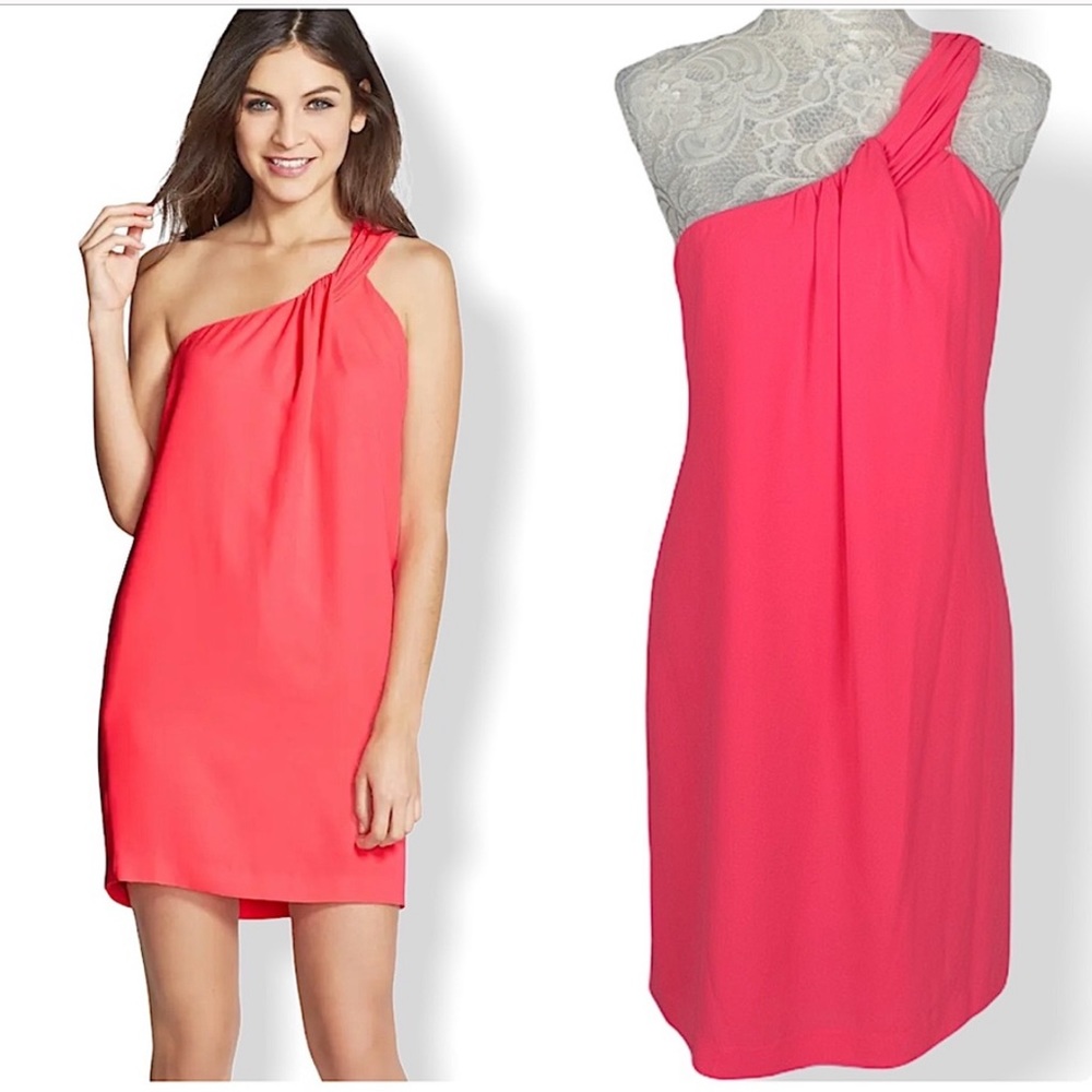 CeCe Cynthia Steffe Aubrey Off The Shoulder Shift Dress Pink Size 12 Dressy